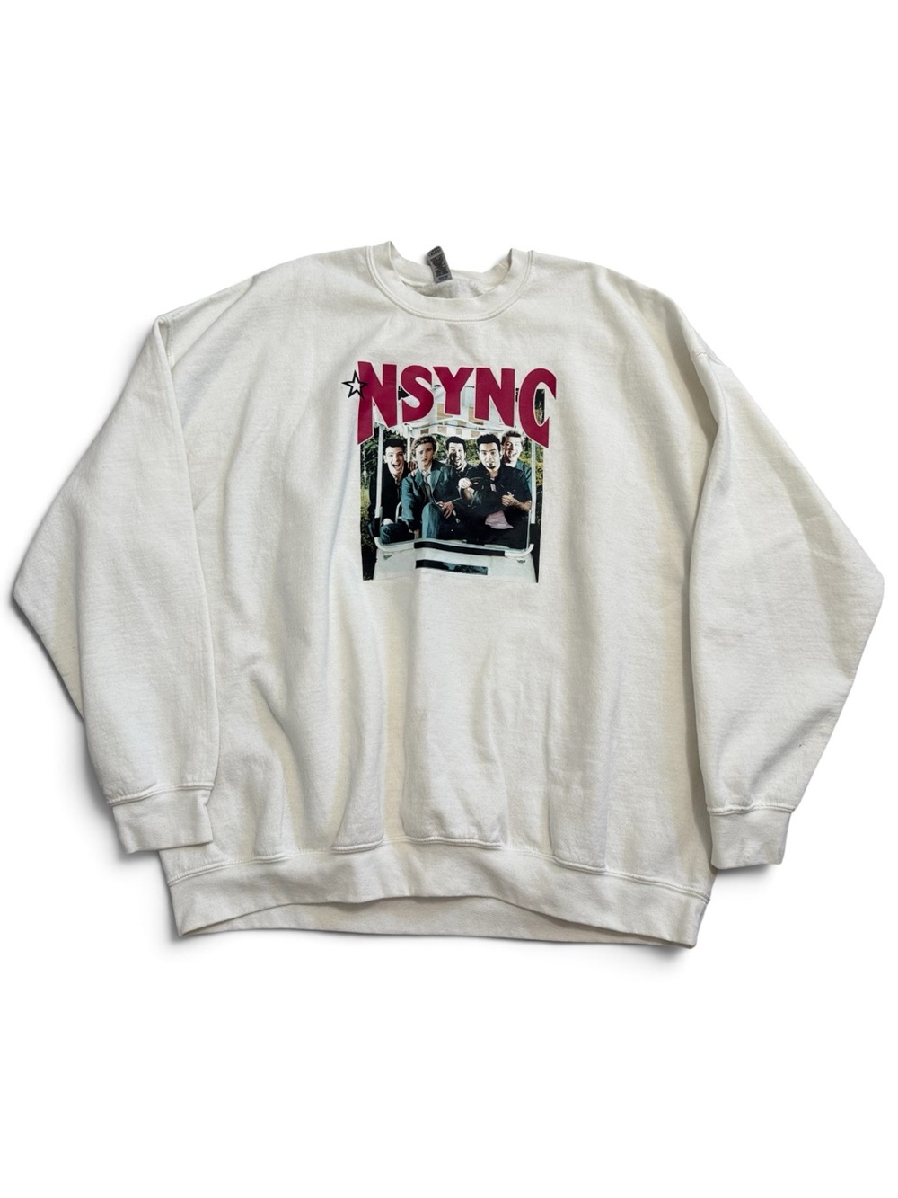NSYNC White Graphic Sweatshirt Band shirt 3X
